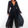 Clothing B GIRL | The Pleat Is On - Black Pleated Jumpsuit