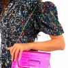 Accessories KOKO FASHION | No Pictures Please Metallic Clutch Bag Pink