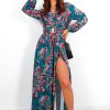 Clothing CATWALK | Wait For Me Multi Floral Wrap Maxi Dress Forest