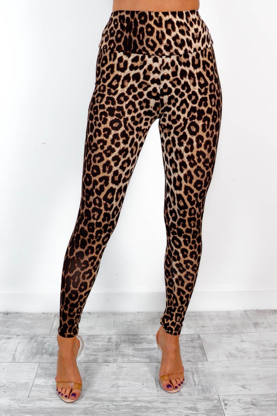 Clothing B GIRL | Live Laugh Leopard Leopard Leggings Beige