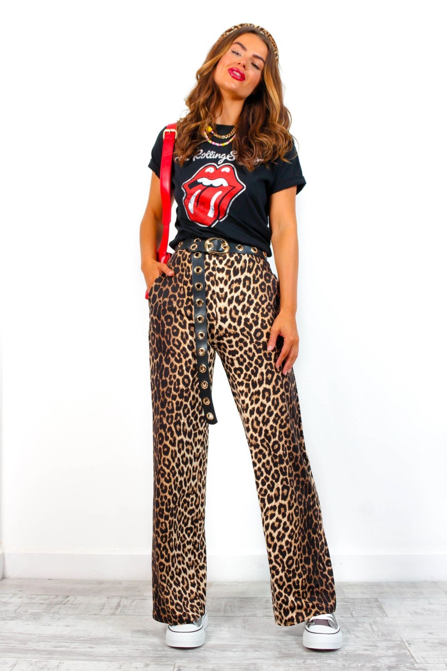 Clothing DAMES | No Need To Change - Beige Leopard Trousers