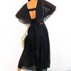 Clothing B GIRL | Timeless - Black Pleated Maxi Dress