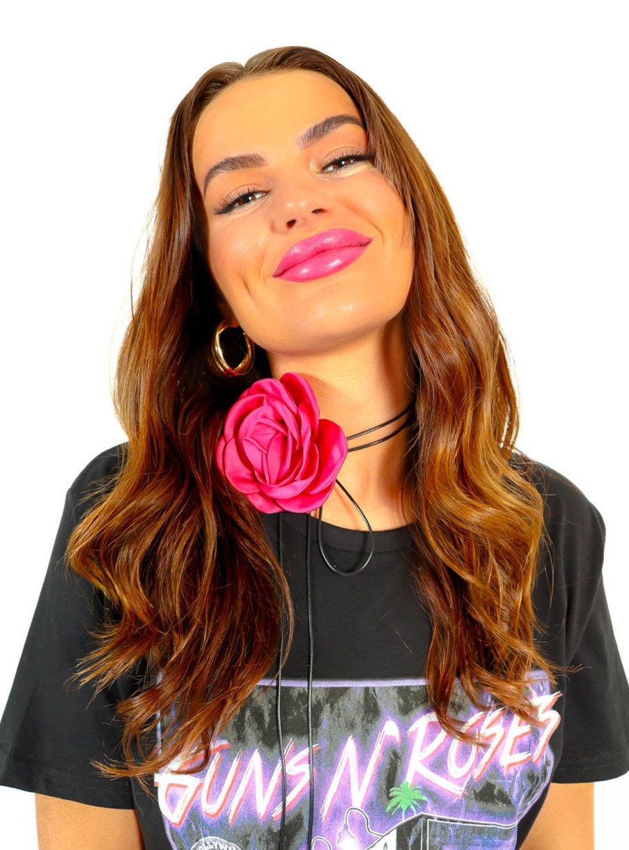 Accessories Moguland | She'S A Rose - Fuchsia Flower Corsage