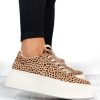 Footwear NO DOUBT | Walk In Style - Beige White Leopard Platform Trainers