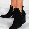 Footwear NN Accessories | Walk On By - Black Cowboy Ankle Boots