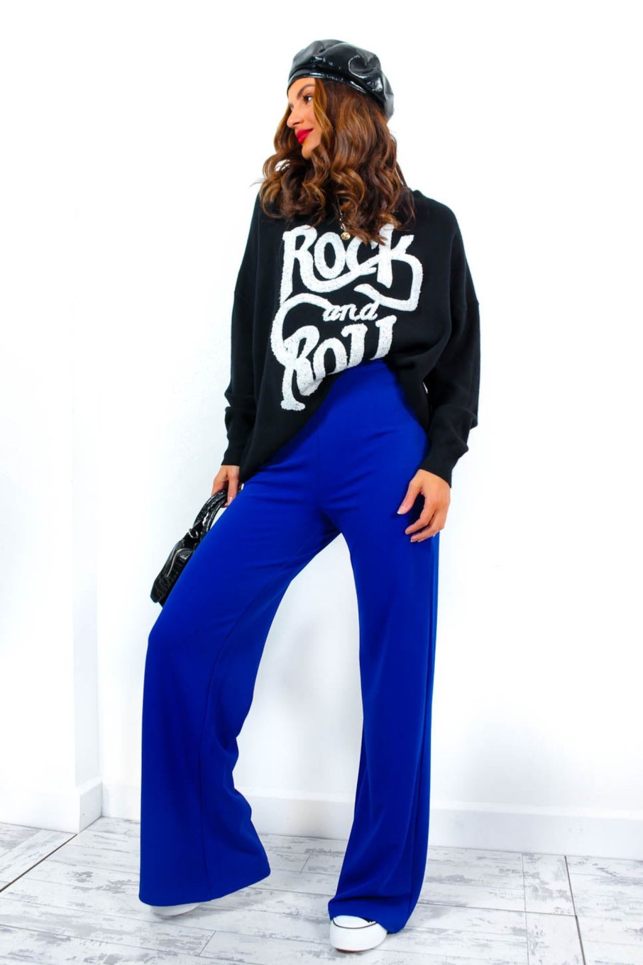 Clothing Naa Naa | Big Ambitions - Cobalt Wide Leg Trousers