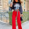 Clothing NaaNaa | Big Ambitions - Red Wide Leg Trousers