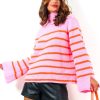 Clothing BGIRL | Fashion Is The Answer - Pink Orange Stripe Knitted Jumper