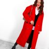 Clothing Babez | Wear Me Out Oversized Long Duster Coat Red