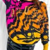 Clothing DAMES | Secret Lover - Pink Orange Amour Knitted Jumper