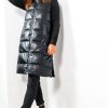 Clothing DRESS ME FASHION | Touch Hood - Black Long Hooded Gilet