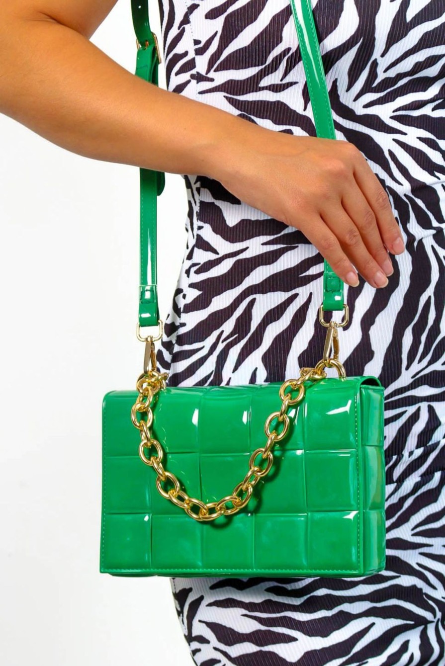 Accessories KOKO FASHION | Dont Be Jelly - Green Chain Detail Shoulder Bag