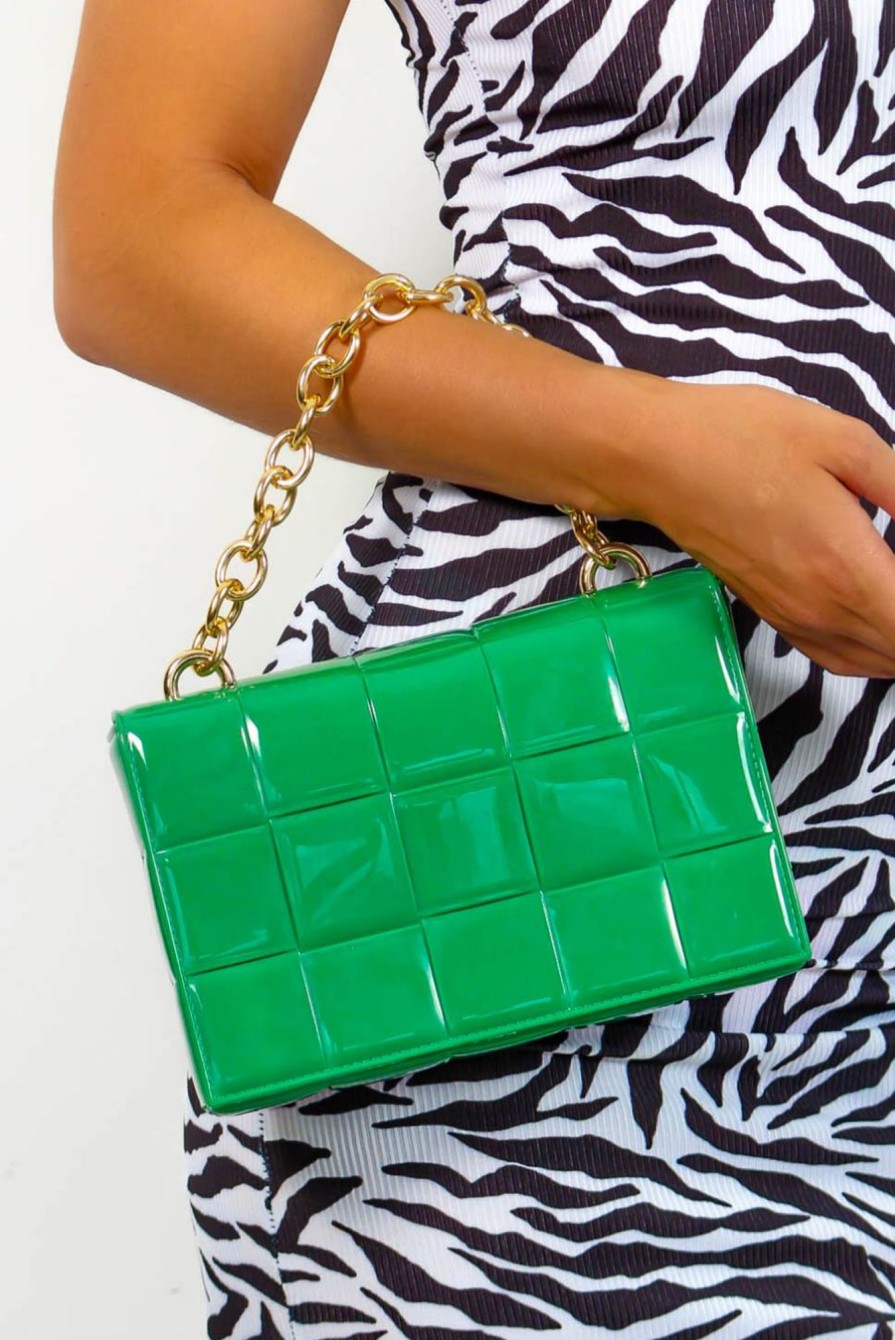 Accessories KOKO FASHION | Dont Be Jelly - Green Chain Detail Shoulder Bag