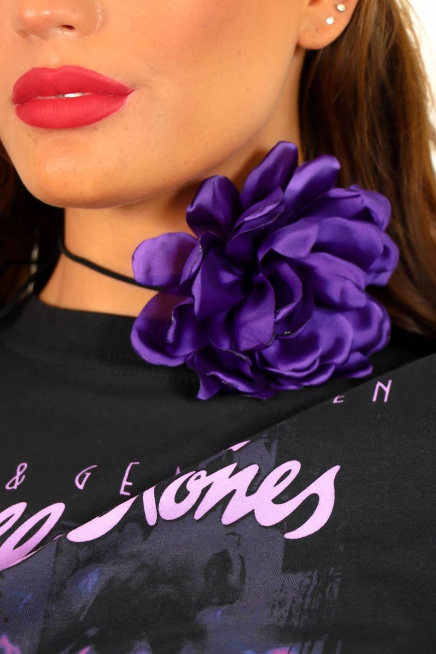 Accessories Peach Accessories | Flowers Are Forever - Purple Satin Corsage