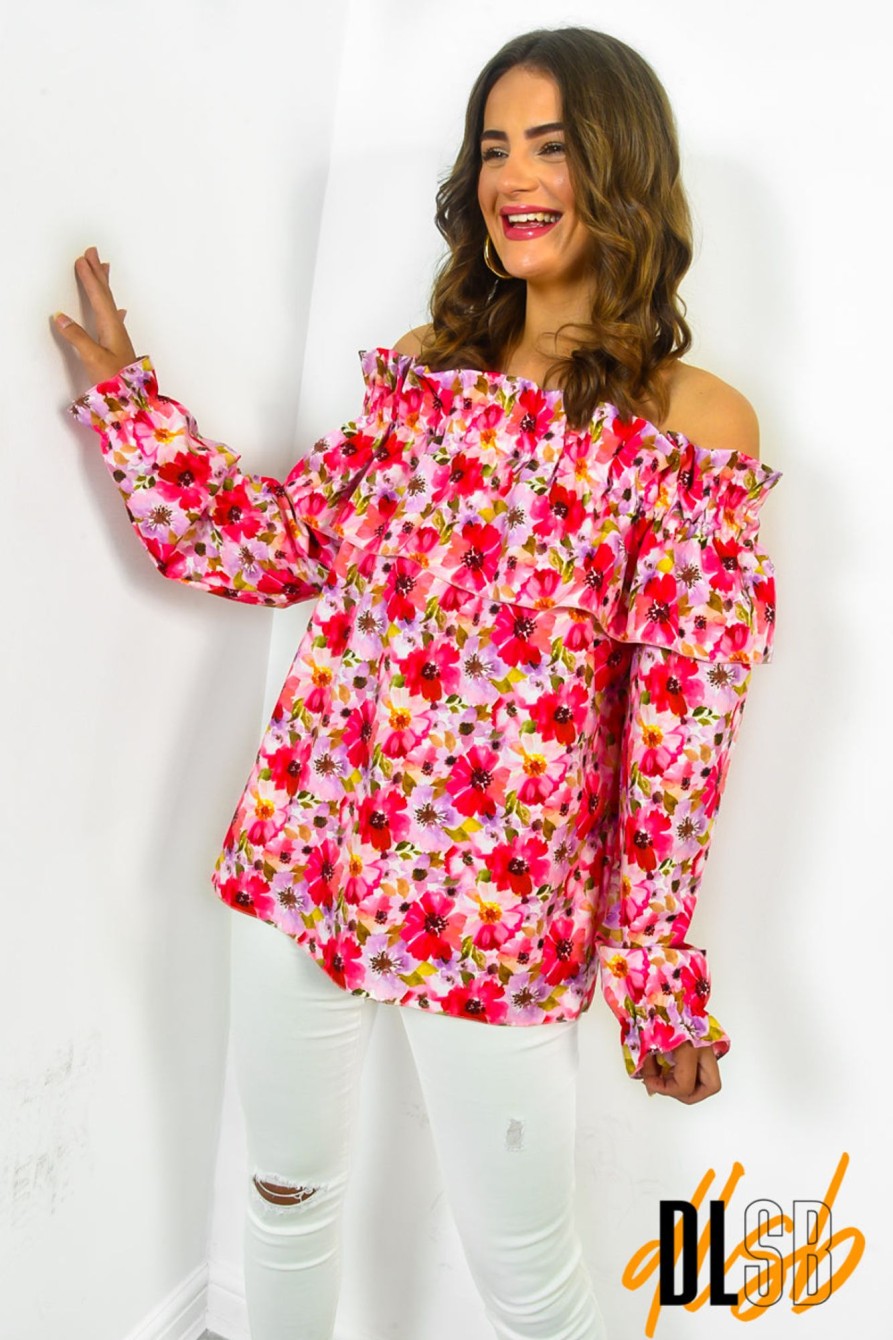 Clothing B GIRL | Make Me Bloom - Pink Floral Top