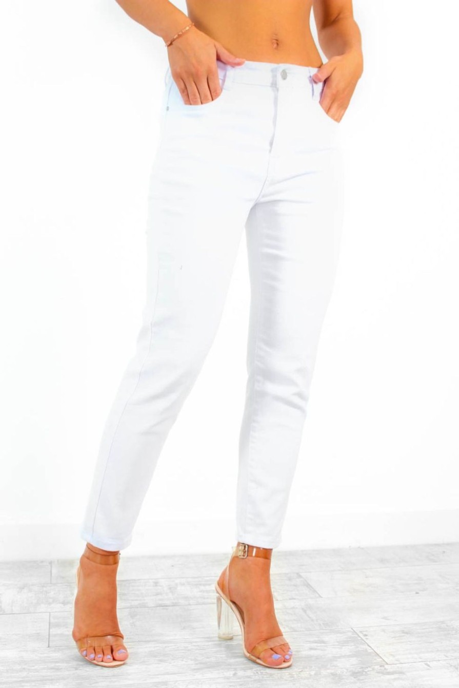 Clothing Denim Club | Shes Got Good Genes - White Denim Mom Jeans