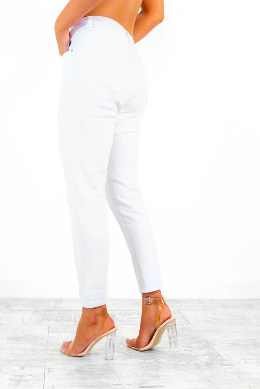 Clothing Denim Club | Shes Got Good Genes - White Denim Mom Jeans