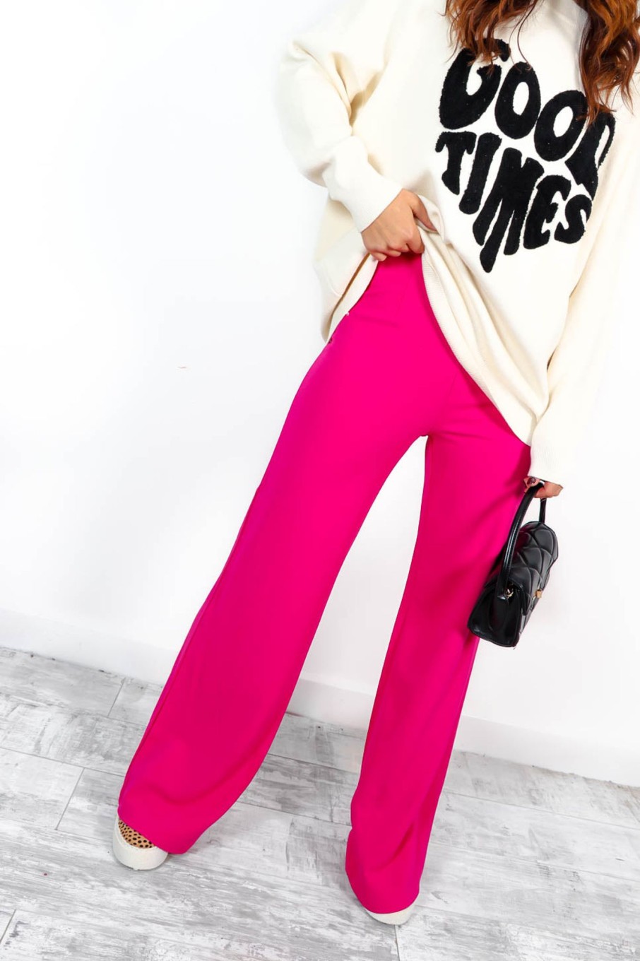 Clothing NaaNaa | Big Ambitions - Pink Wide-Leg Trousers