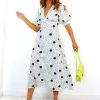 Clothing INFLUENCE | Thinking Of You - White Black Polka Dot Midi Dress