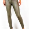 Clothing B GIRL | Keep Slaying - Khaki Wet Look Sculpting Skinny Jeans