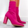 Footwear NO DOUBT | One Step Ahead - Pink Heeled Sock Boots