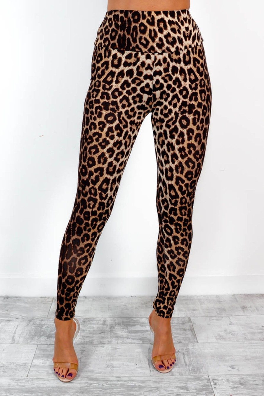 Clothing B GIRL | Live Laugh Leopard Leopard Leggings Beige