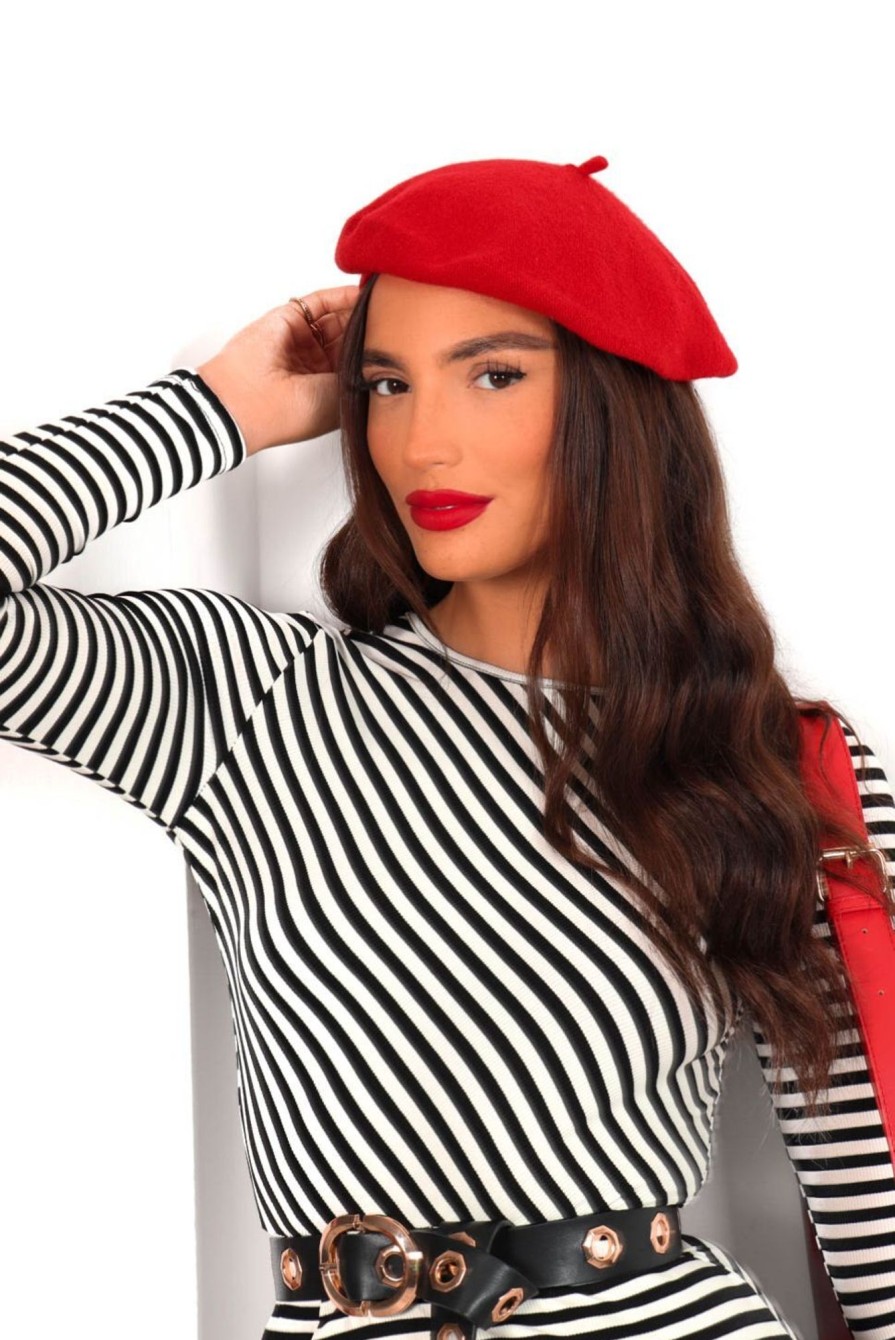 Accessories Yvette Collection | Shes Jadorable - Red Beret