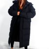 Clothing BGIRL | Take Cover Padded Pocket Puffer Coat Black