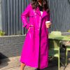 Clothing VIVIR | Return Of The Trench - Fuchsia Pu Longline Coat