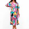 Clothing GIRL IN MIND | Miss Independent - Multi Colourblock Pleated Midi Dress