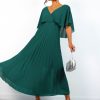 Clothing B GIRL | Timeless - Forest Pleated Maxi Dress