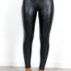 Clothing Denim Club | Life In Leopard - Black Faux Leather Leggings