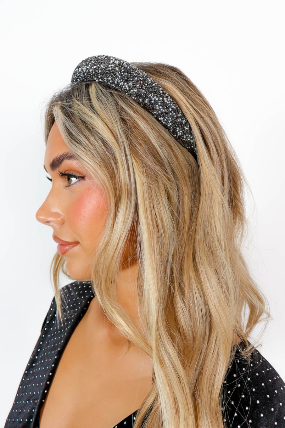 Accessories Moguland | Heads Up - Gunmetal Gem Headband