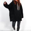 Clothing BGIRL | Fluff Off - Black Borg Oversized Hoodie