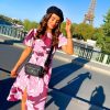 Clothing JOHN ZACK | Meet Me Outside - Wine Floral Midi Dress Pink