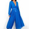 Clothing B GIRL | The Pleat Is On - Cobalt Pleated Jumpsuit