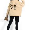 Clothing BGIRL | Never Loved You - Beige Love Hooded Fleece