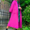 Clothing BABEZ FASHION | Wear Me Out - Magenta Oversized Long Coat