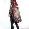 Clothing B GIRL | Keep Her Tamed Leopard Graphic Oversized Shirt Beige